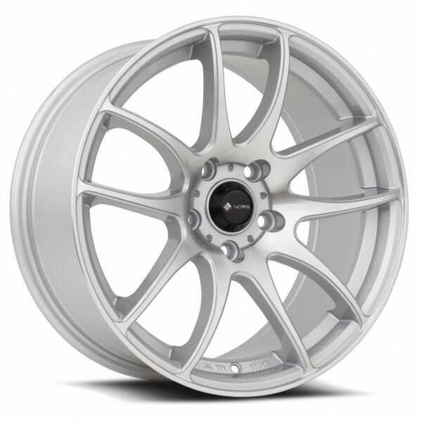 TR4 17x8 4x108 +35 Silver Machine Face