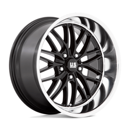 U138 Santa Cruz 20x10 5x120.7 +6 Gloss Black With Diamond Cut Lip