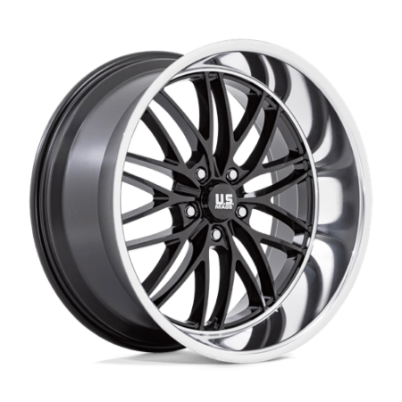 U138 Santa Cruz 22x10.5 5x127 +0 Gloss Black With Diamond Cut Lip