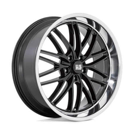 U138 Santa Cruz 22x9 5x127 +15 Gloss Black With Diamond Cut Lip