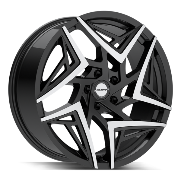 Valve 20x8.5 5x120 +35 Gloss Black Machined Tips