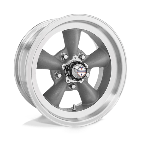 VN105 Torq Thrust D 15x6 5x114.3 +4 Torq Thrust Gray Machined Lip