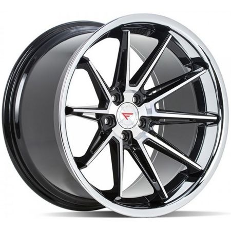 CM2 19x10.5 5x112 +25 Machine Black / Chrome Lip