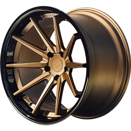 FR4 22x9.5 5x120 +15 Matte Bronze / Gloss Black Lip