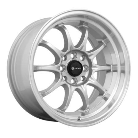 TR3 15x9 4x100/4x114.3 +0 Silver Machine Lip