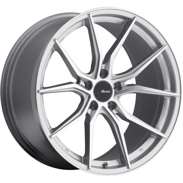 Hybris 18x8 5x115 +35 Machine Face Silver