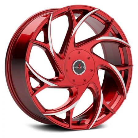 Inferno 22x9.5 5x115/5x120 +15 Candy Red Milled Tips