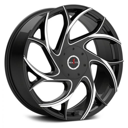 Inferno 22x9.5 6x135/6x139.7 +24 Gloss Black Milled Tips