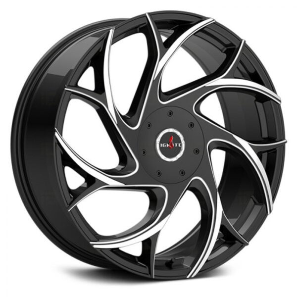 Inferno 22x9.5 6x135/6x139.7 +24 Gloss Black Milled Tips