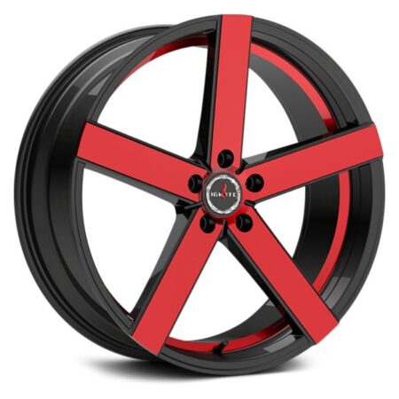 Spark 20x8.5 5x108 +35 Gloss Black Candy Red Machine