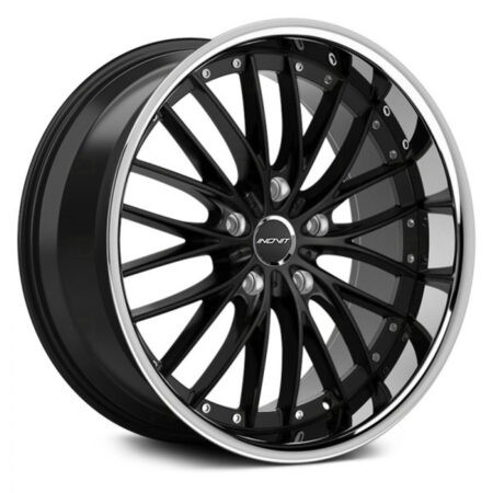 Haste 19x8.5 5x112/5x114.3 +33 Black/Stainless Steel Lip