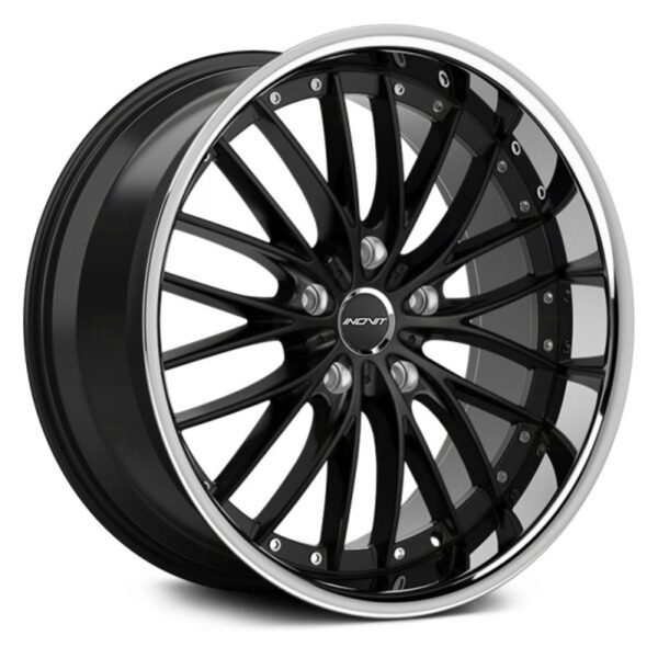 Haste 19x9.5 5x112/5x114.3 +38 Black/Stainless Steel Lip