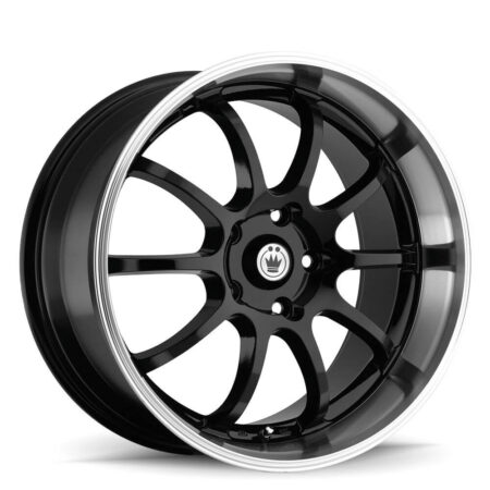 Lightning 15x7 4x100 +38 Black / Machine Lip