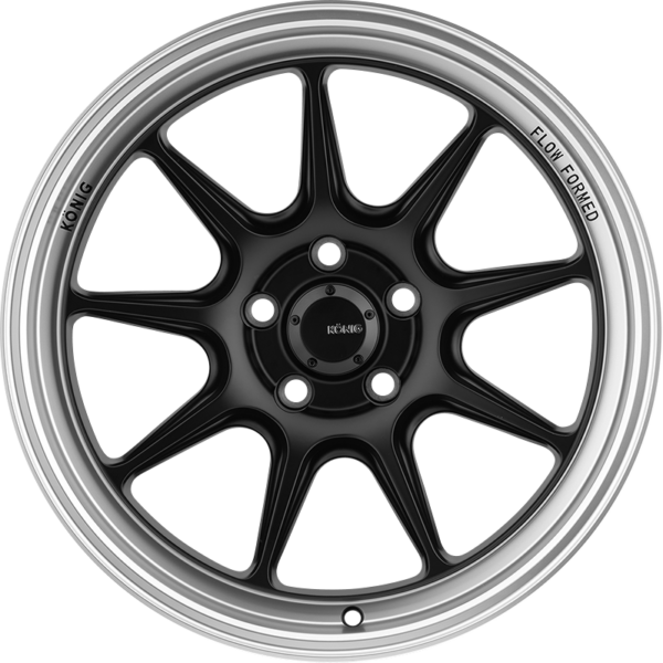Countergram 18x10.5b 5x114.3 +20 Matte Black / Matte Machined Lip