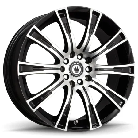 Crown 17x7.5 5x105/5x114.3 +40 Machined Face / Gloss Black