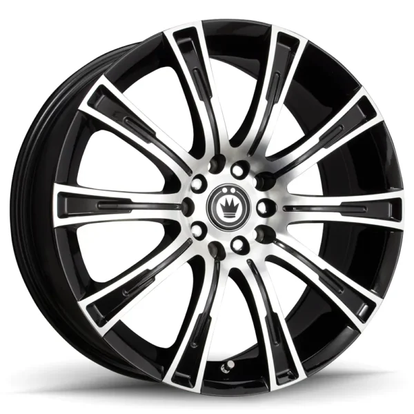 Crown 17x7.5 5x105/5x114.3 +40 Machined Face / Gloss Black