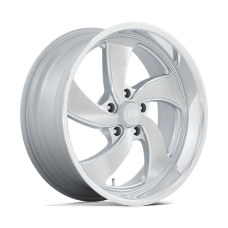 U134 Desperado 20x9.5 5x120.7 +1 Silver Brushed Face Milled Diamond Cut Milled