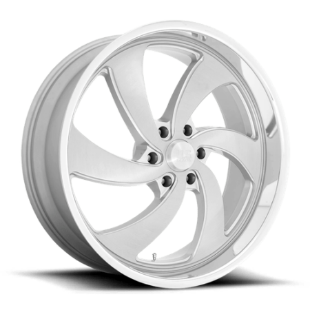 U134 Desperado 24x9 6x135 +25 Silver Brushed Face Milled Diamond Cut Milled