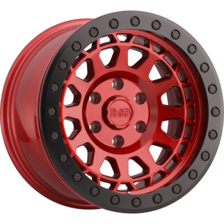 Primm Beadlock 17x8.5 5x127 -38 Candy Red W/ Black Bolts