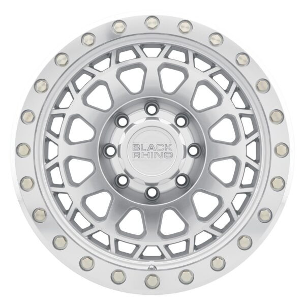 Primm Beadlock 17x8.5 5x127 -38 Silver W/ Mirror Face & Machined Ring