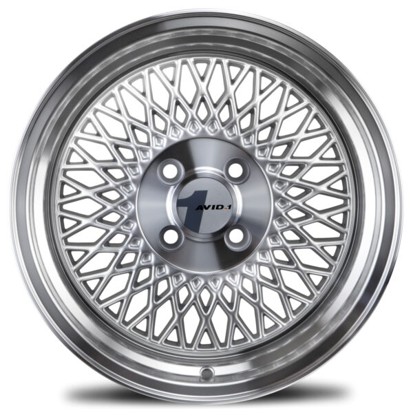 AV-18 15x8.0 4x100 +25 Silver/ Machined Lip - Image 2