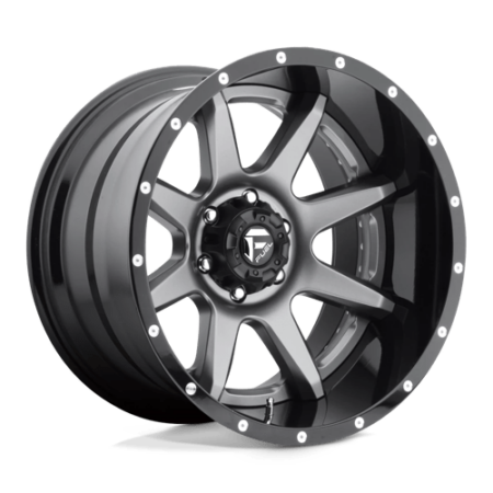 D238 Rampage 22x14 5x127 -70 Matte Gun Metal Black Lip