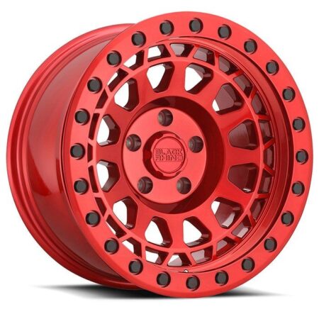 Primm Beadlock 17x8.5 6x139.7 +0 Candy Red W/ Black Bolts
