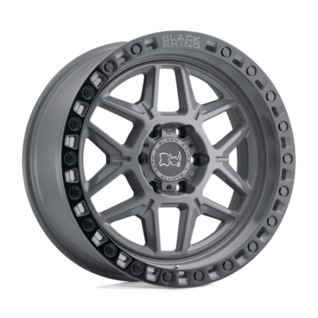 Kelso 17x9 5x114.3 -18 Battleship Gray W/ Black Ring