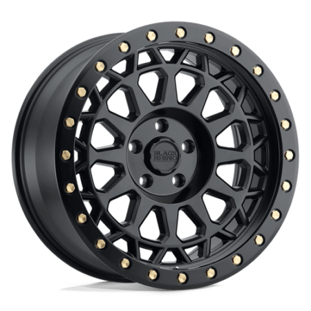 Primm 20x9.5 5x127 +0 Matte Black W/ Brass Bolts