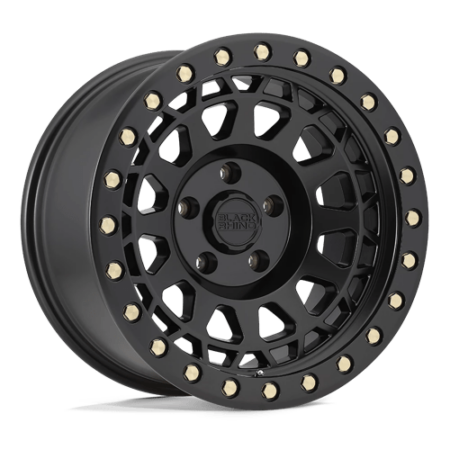 Primm 20x9.5 8x165.1 +0 Matte Black W/ Brass Bolts