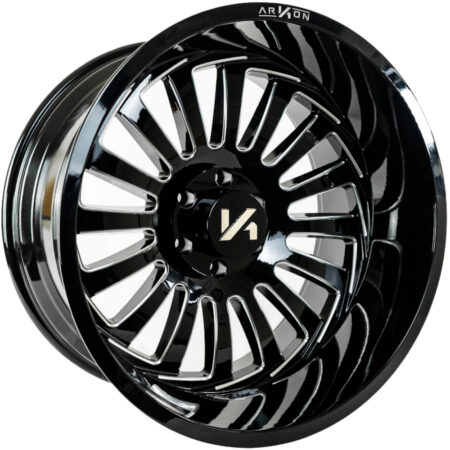 Arkon Alexander True Directional - Full Set of 4 - 20x12 8x165.1 -51 Gloss Black w/ Milled Edges