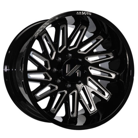 Arkon Armstrong True Directional - Full Set of 4 - 20x10 6x139.7 -25 Gloss Black w/ Milled Edges