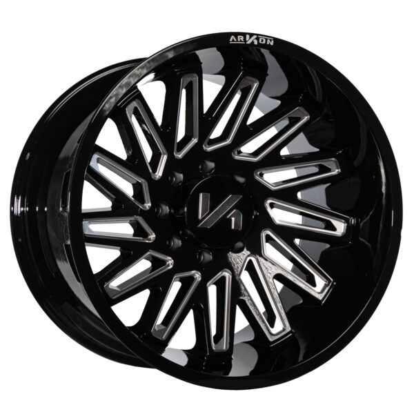 Arkon Armstrong True Directional - Full Set of 4 - 22x12 6x139.7 -51 Gloss Black w/ Milled Edges