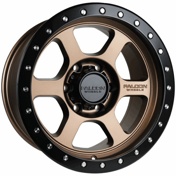 Falcon Offroad T1  17x9 6x139.7 0 Matte Bronze w/Matte Black Ring