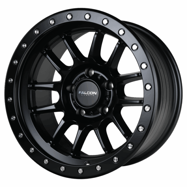 Falcon Offroad T7  17x9 5X127 -12 Matte Black w/Black Ring & Silver Bolts - Image 3