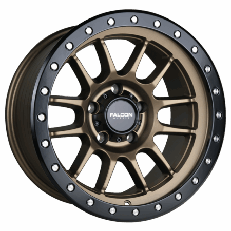 Falcon Offroad T7  17x9 5X127 -12 Matte Bronze w/Matte Black Ring