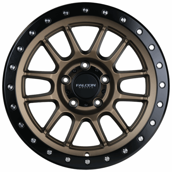 Falcon Offroad T7  17x9 5X127 -12 Matte Bronze w/Matte Black Ring - Image 2
