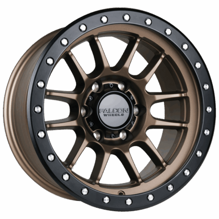 Falcon Offroad T7  17x9 6x139.7 -12 Matte Bronze w/Matte Black Ring