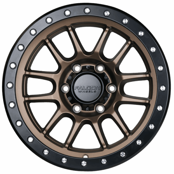Falcon Offroad T7  17x9 6x139.7 0 Matte Bronze w/Matte Black Ring - Image 2