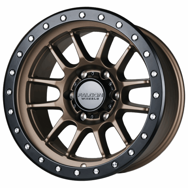 Falcon Offroad T7  17x9 6x139.7 0 Matte Bronze w/Matte Black Ring - Image 3
