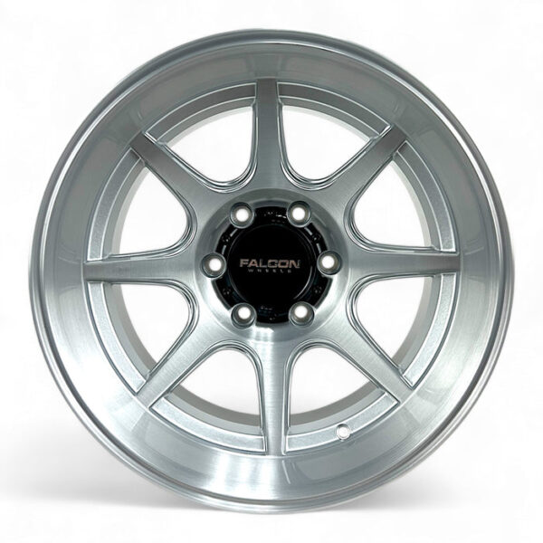 Falcon Offroad T8  17x9 6x139.7 -12 Brushed Silver - Image 2