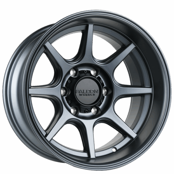 Falcon Offroad T8  17x9 6x139.7 -12 Full Matte Gunmetal