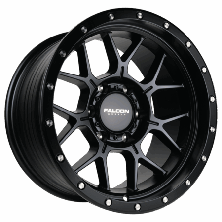 Falcon Offroad TX Titan 17x9 6x139.7 -12 Matte Black w/Matte Black Ring
