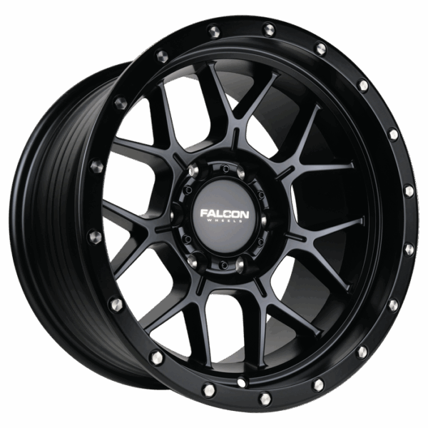 Falcon Offroad TX Titan 17x9 6x139.7 -12 Matte Black w/Matte Black Ring