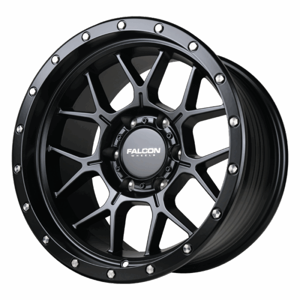 Falcon Offroad TX Titan 17x9 6x139.7 -12 Matte Black w/Matte Black Ring - Image 3