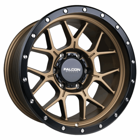 Falcon Offroad TX Titan 17x9 6x139.7 -12 Matte Bronze w/Matte Black Ring