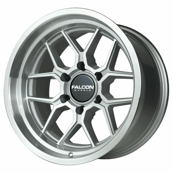 Falcon Offroad TX1 Apollo 17x9 6x139.7 -12 Full Silver w/Machined Face - Image 3