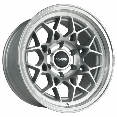Falcon Offroad TX3 EVO 17x9 6x139.7 -12 Full Silver w/Machine Face & Lip