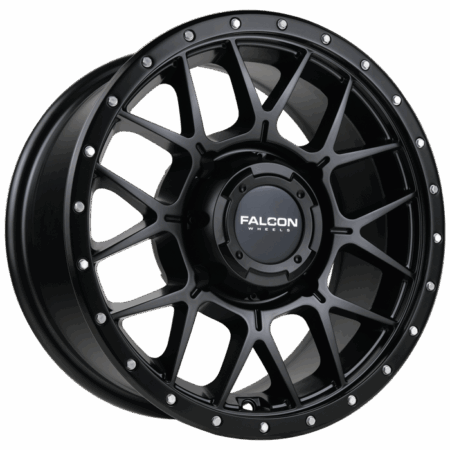 Falcon Offroad X1 Gunner 14x7 4x137 +10 Matte Black w/ Matte Black Ring