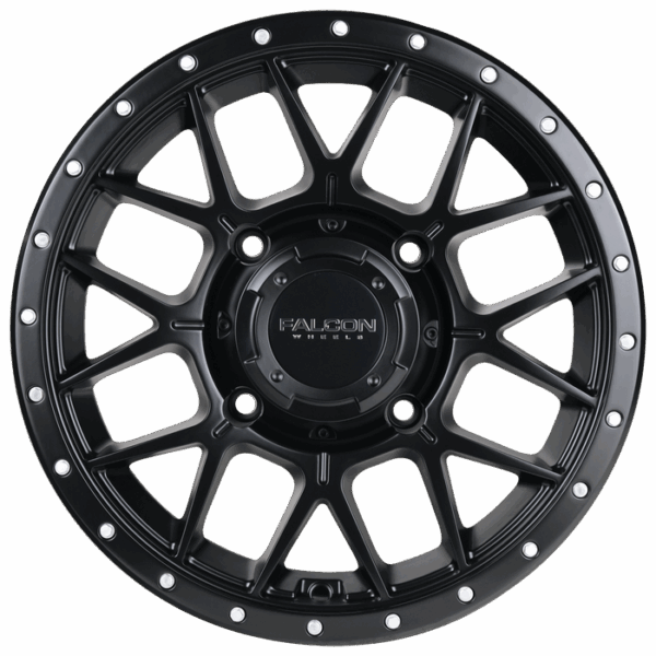 Falcon Offroad X1 Gunner 14x7 4x137 +10 Matte Black w/ Matte Black Ring - Image 2